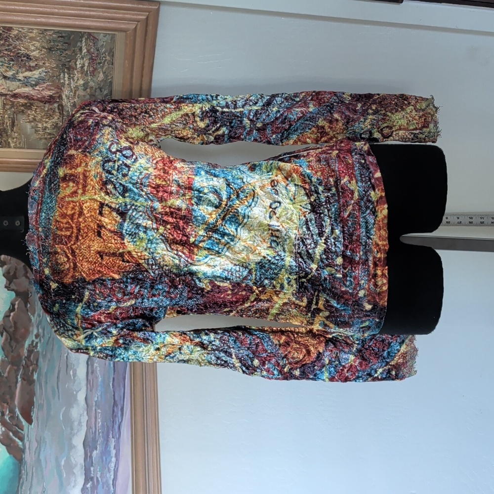 Cache Multicolor Textured Knit Top - image 3